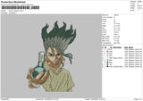 Senku Embroidery File 6 sizes
