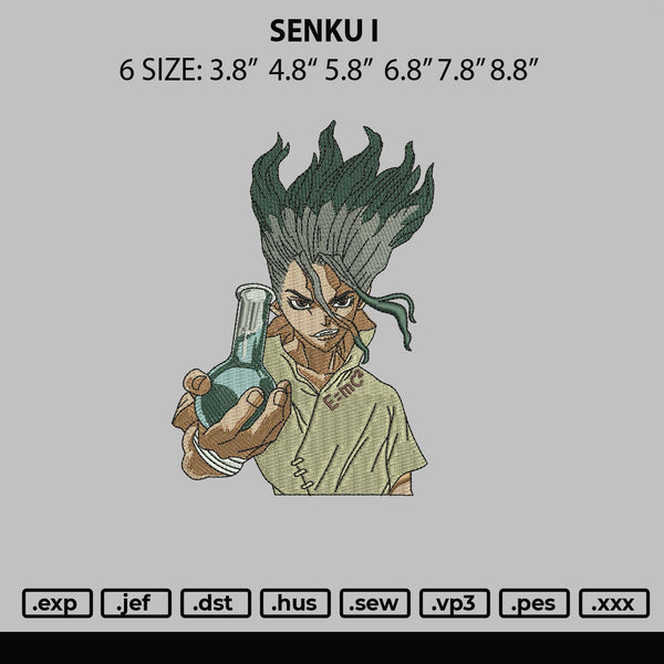 Senku Embroidery File 6 sizes