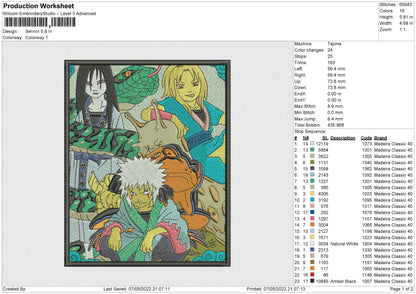 Sennin Embroidery File 4 size