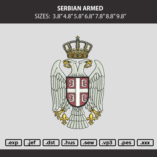 Serbian Armed Embroidery Machine Design File