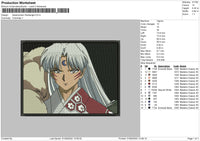 Sesshomaru Embroidery File 5 sizes