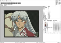 Sesshomaru Embroidery File 5 sizes