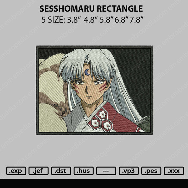 Sesshomaru Embroidery File 5 sizes
