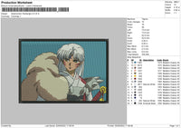Sesshomaru Rectangle V2 Embroidery File 5 sizes