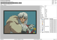 Sesshomaru Rectangle V2 Embroidery File 5 sizes