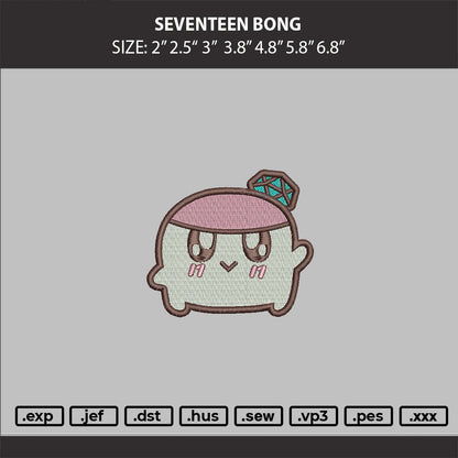 Seventeen bong Embroidery Machine Design File