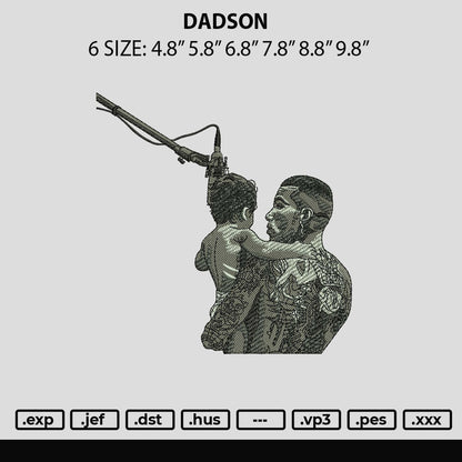 Dadson Embroidery File 6 sizes