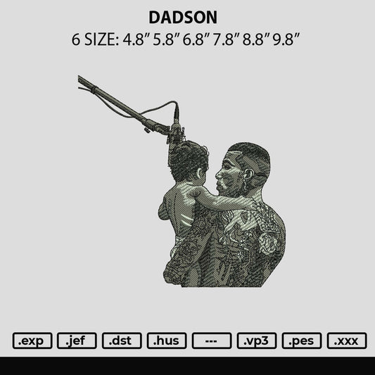 Dadson Embroidery File 6 sizes