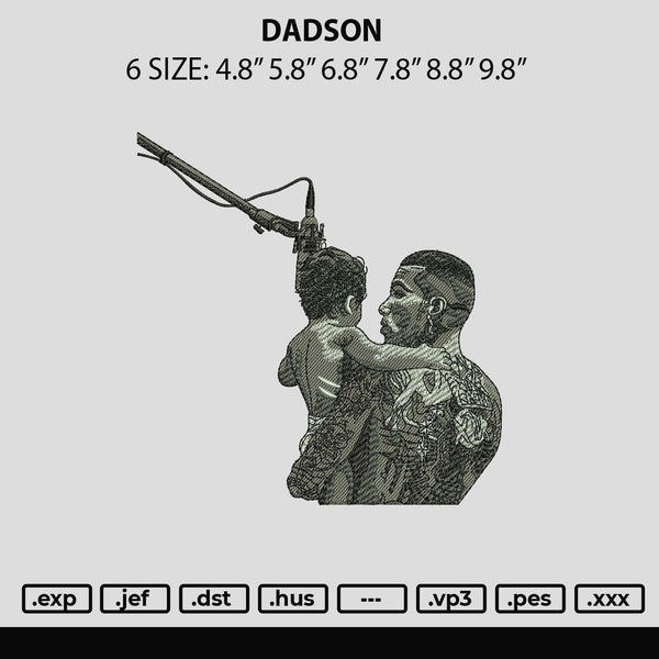 Dadson Embroidery File 6 sizes
