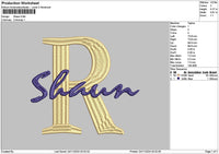 Shauntext Embroidery File 6 sizes