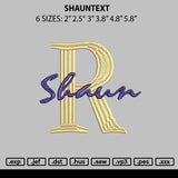 Shauntext Embroidery File 6 sizes
