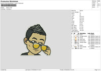 Man 0708 Embroidery File 6 sizes