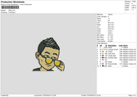 Man 0708 Embroidery File 6 sizes
