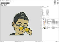 Man 0708 Embroidery File 6 sizes
