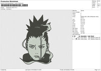 Shikamaru Nara Embroidery File 5 sizes