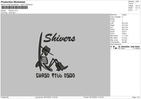 Shivers Embroidery File 6 sizes