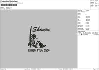 Shivers Embroidery File 6 sizes