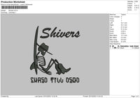 Shivers Embroidery File 6 sizes