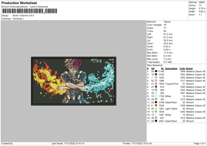 Shoto T Rectangle Embroidery File 6 sizes