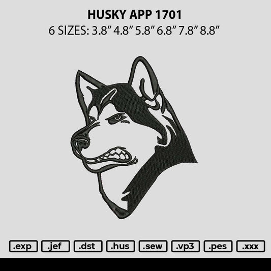 Husky App 1702 Embroidery File 6 sizes