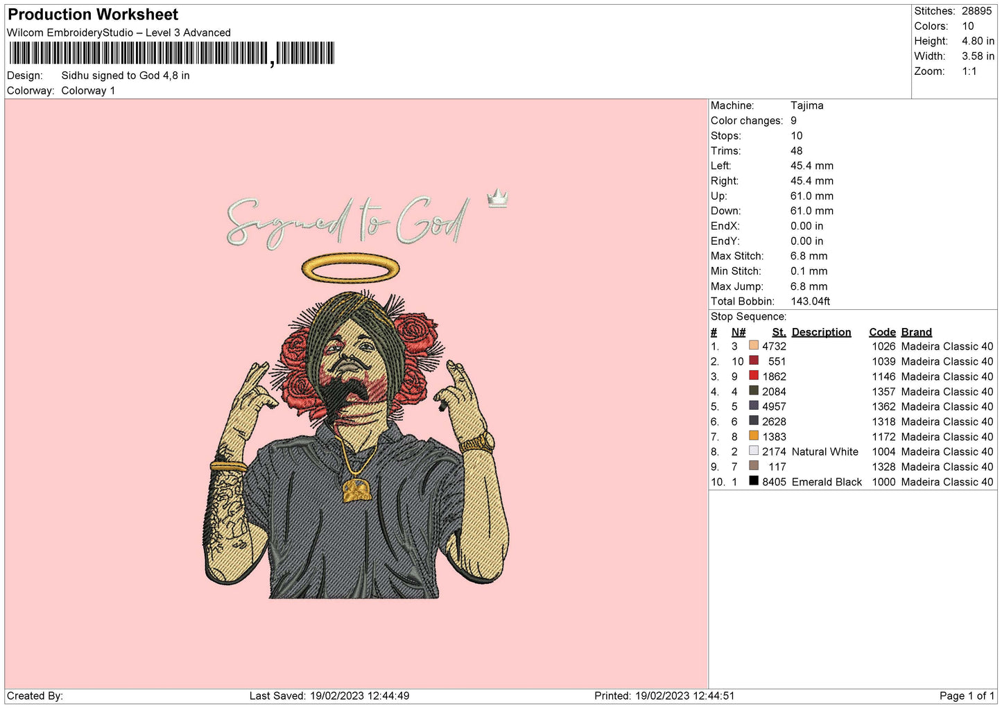 Sidhu Signed Embroidery File 6 sizes