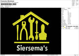 Siersematext Embroidery File 6 sizes