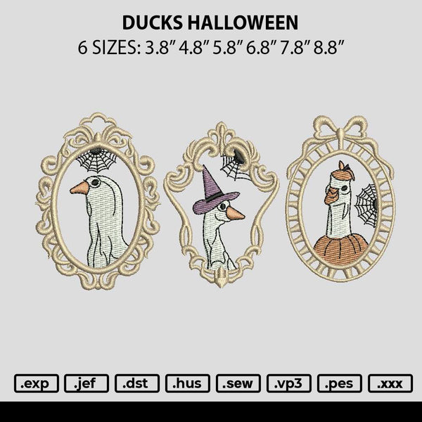 Ducks Halloween Embroidery File 6 sizes