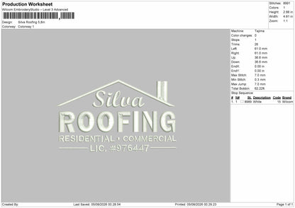 Silva Text Embroidery Machine Design File 6 sizes
