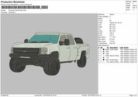 White Truck 0907 Embroidery File 6 sizes