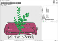 Simple Living Designs Embroidery File 4 sizes