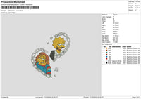 Simpsonlisa Embroidery File 6 sizes