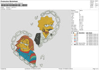 Simpsonlisa Embroidery File 6 sizes