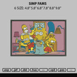 Simp Fams Embroidery File 6 sizes