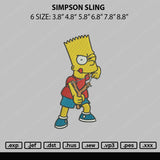 Simpson Sling Embroidery File 6 sizes