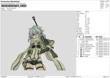 Sinon Embroidery File 6 sizes