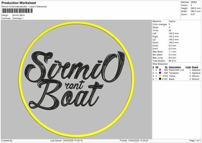Sirmio Embroidery File 4 sizes