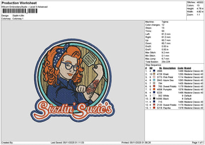 Sizzlintextcircle Patch Embroidery FIle 6 sizes