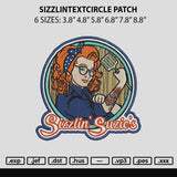 Sizzlintextcircle Patch Embroidery FIle 6 sizes
