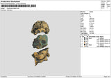 Skulls 3110 Embroidery File 6 sizes