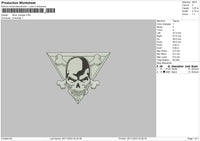 Skull Triangle Embroidery File 6 sizes