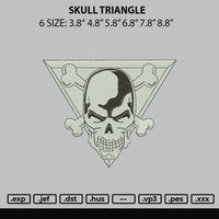 Skull Triangle Embroidery File 6 sizes