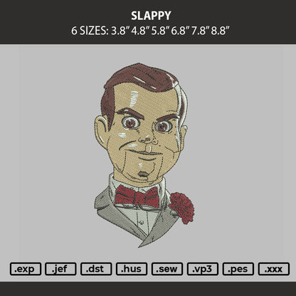 Slappy Embroidery Machine Design File 6 sizes