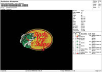 Slashtext Embroidery File 6 sizes
