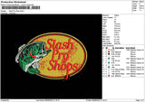 Slashtext Embroidery File 6 sizes