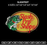 Slashtext Embroidery File 6 sizes