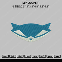 Sly Cooper Embroidery File 6 sizes