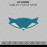 Sly Cooper Embroidery File 6 sizes