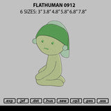 Flathuman 0912 Embroidery File 6 sizes