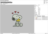 Snoopy 0412b Embroidery File 6 sizes