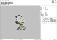 Snoopy 0412b Embroidery File 6 sizes